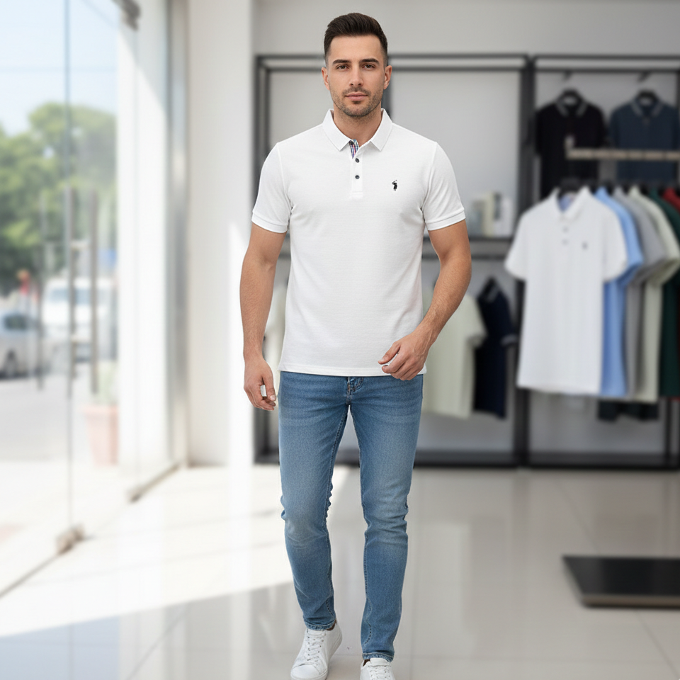 חולצת פולו סטייל פסיכי לגברים